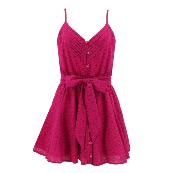 NWT💕Ramy Brook Kallie Wild Rose Springtime Burnout Mini Dress in Rose Burnout - Picture 2 of 16